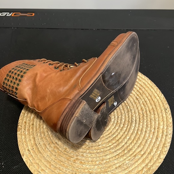 ZIGI Girl Funky Western Fold Over Leather Combat Boots Size 8.5 - Picture 16 of 16